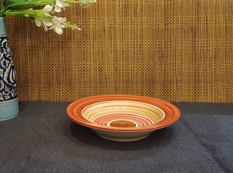 Caffeine Ceramic Handmade Orange Biedge Soup Combo Set of 4 - Image 4