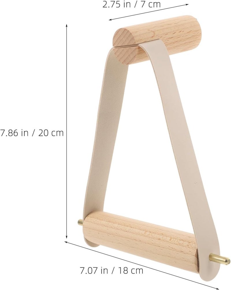 Wooden Toilet Paper Holder Wall Mounted Wet Wipes Dispenser Bathroom Paper Towel Rack White Nordic Style for Kitchen and Washroom - Image 2