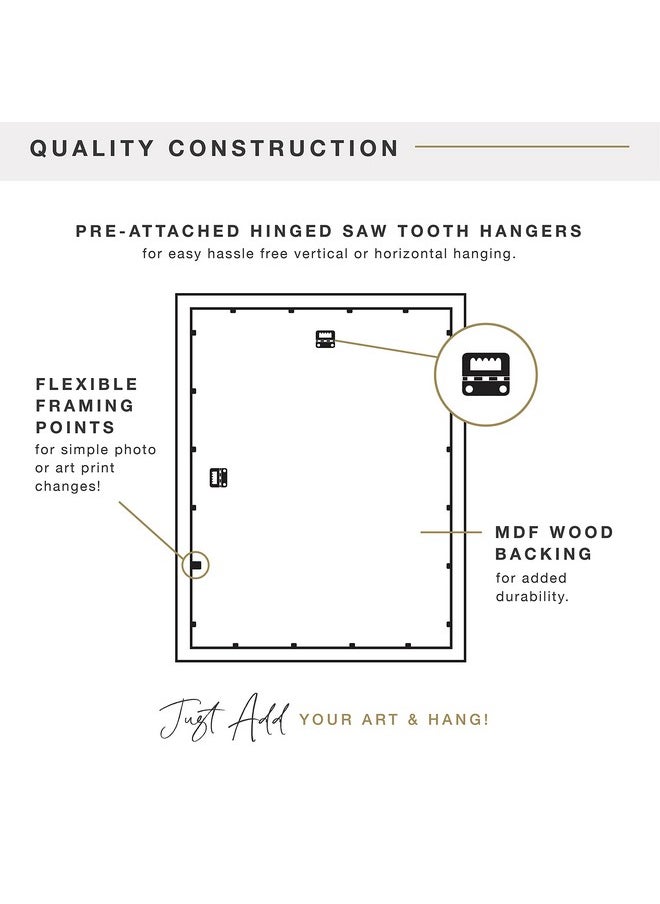 MCS MCS Foundation 20x28 Poster Frame Traditional Brass, Vertical & Horizontal Wall Hanging Large Picture Frame for Photos, Posters & Art Prints (1-Pack)  - Image 3