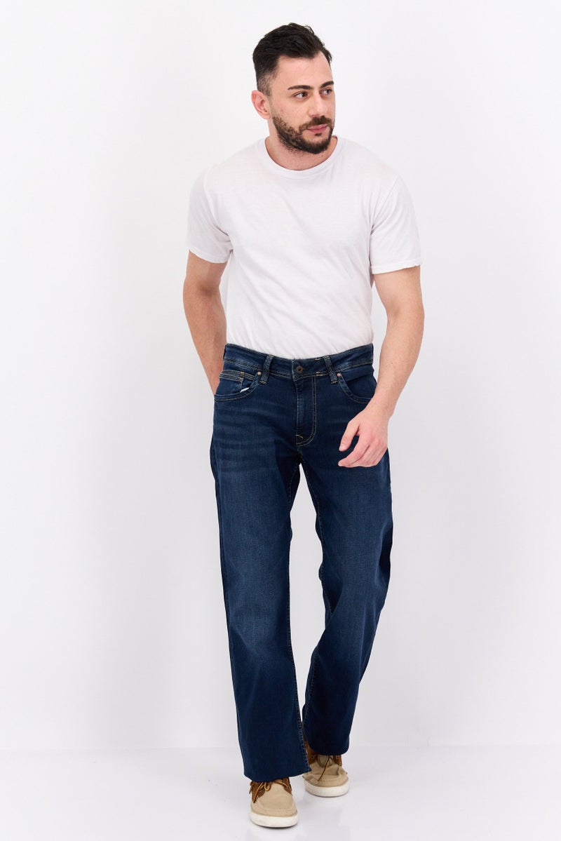 Pepe Jeans Men Comfort Fit Washed Stretchable Denim, Blue - Image 2
