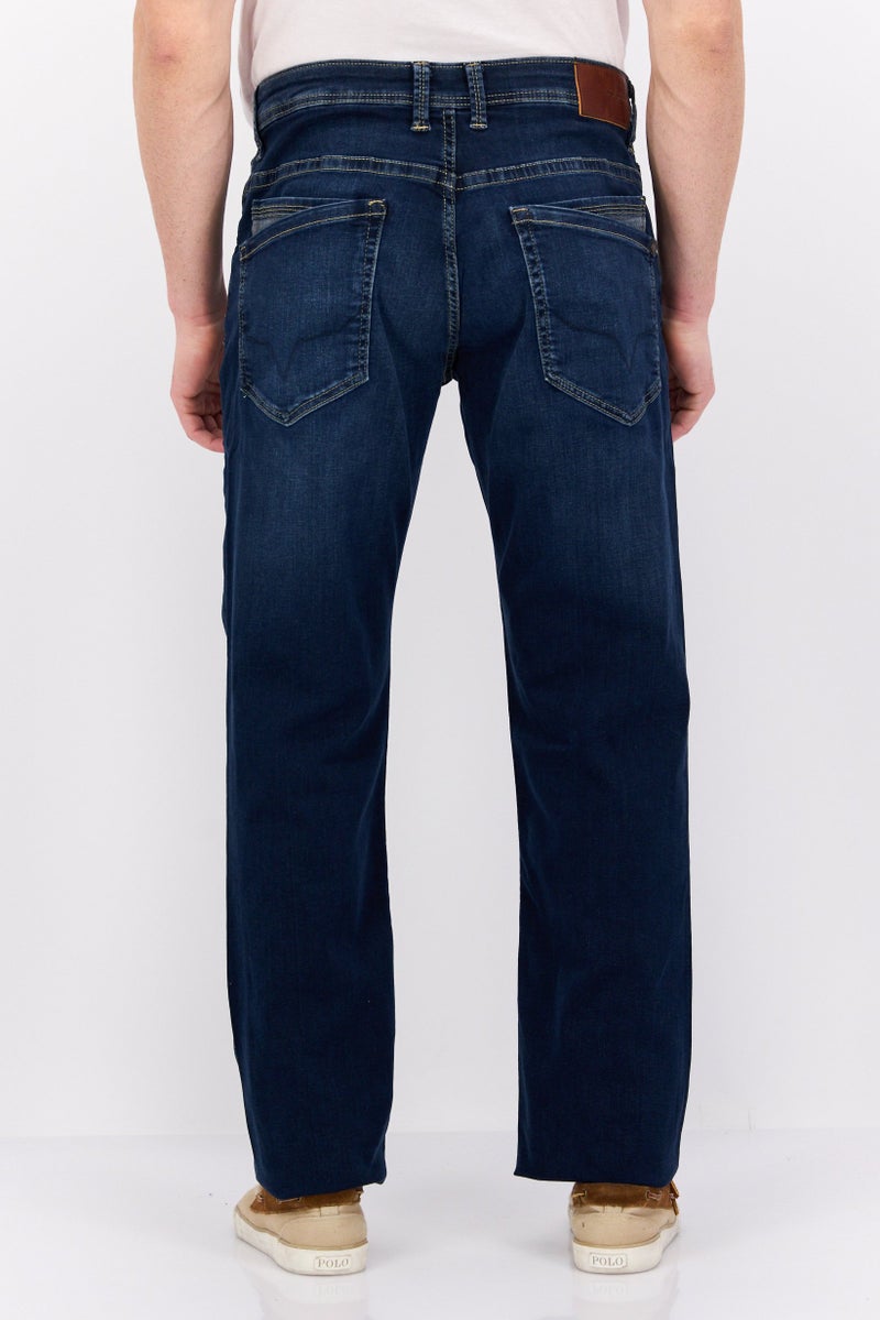 Pepe Jeans Men Comfort Fit Washed Stretchable Denim, Blue - Image 4