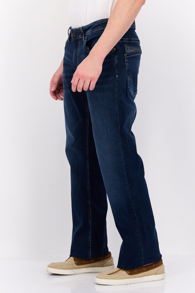 Pepe Jeans Men Comfort Fit Washed Stretchable Denim, Blue - Image 3