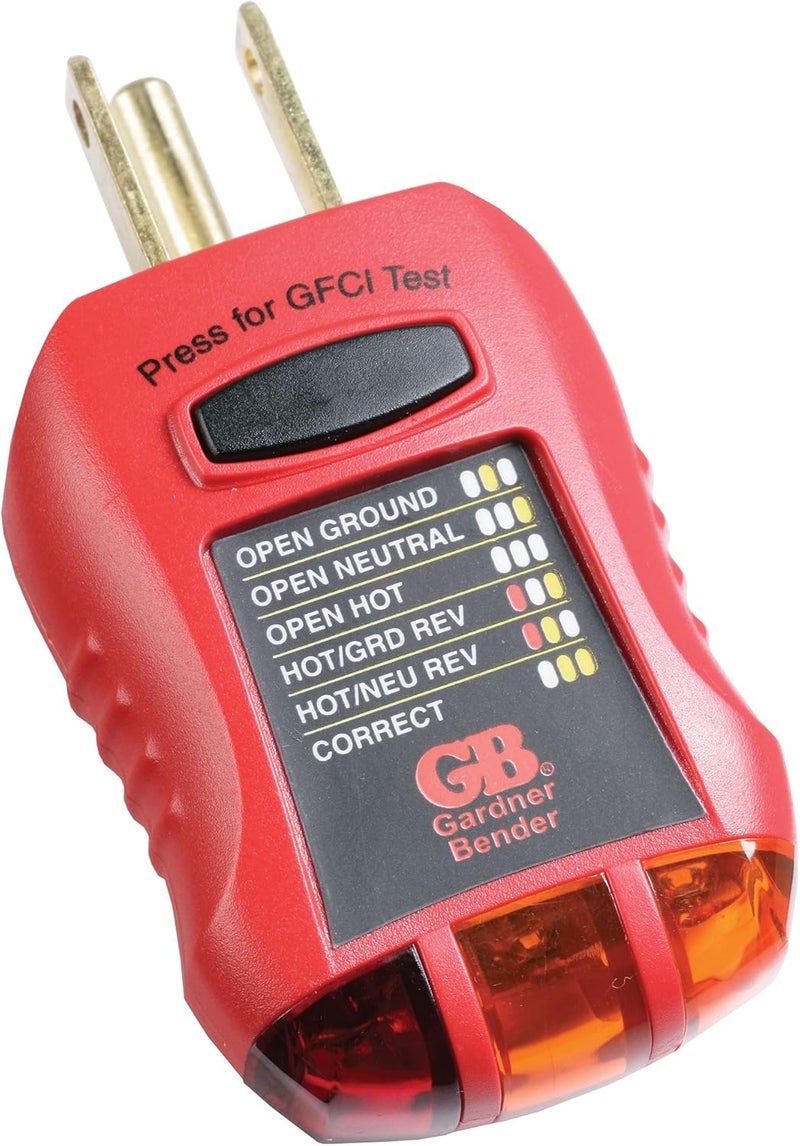 Gardner Bender GFI-3501 Ground Fault Receptacle Tester & Circuit Analyzer - 110-125V AC with 7 Visual LED Tests - Image 1