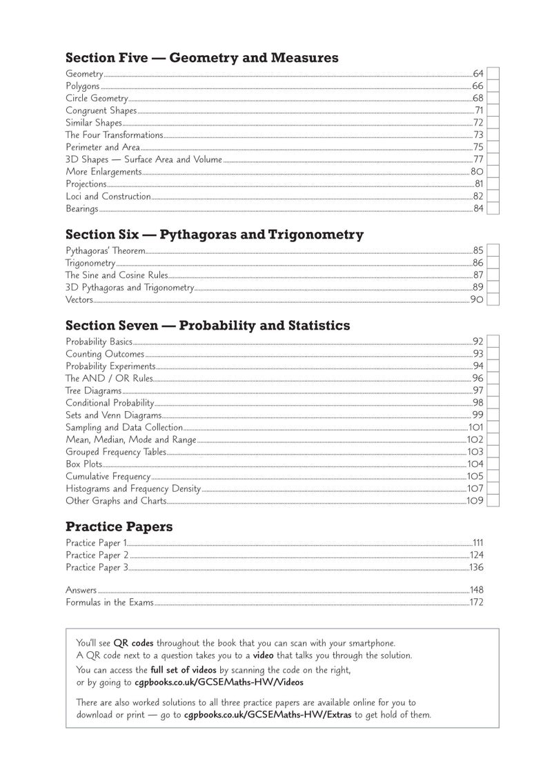 GCSE Maths Exam Practice Workbook: Higher - includes Video Solutions and Answers