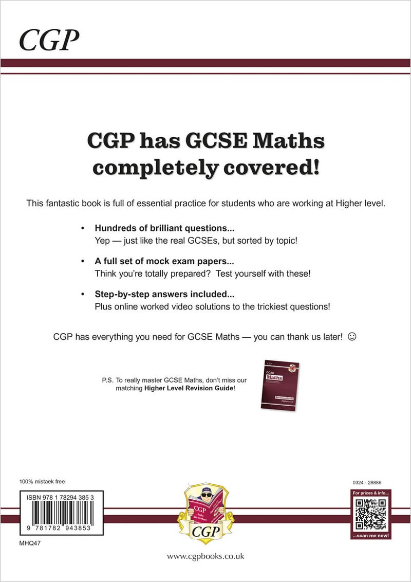 GCSE Maths Exam Practice Workbook: Higher - includes Video Solutions and Answers