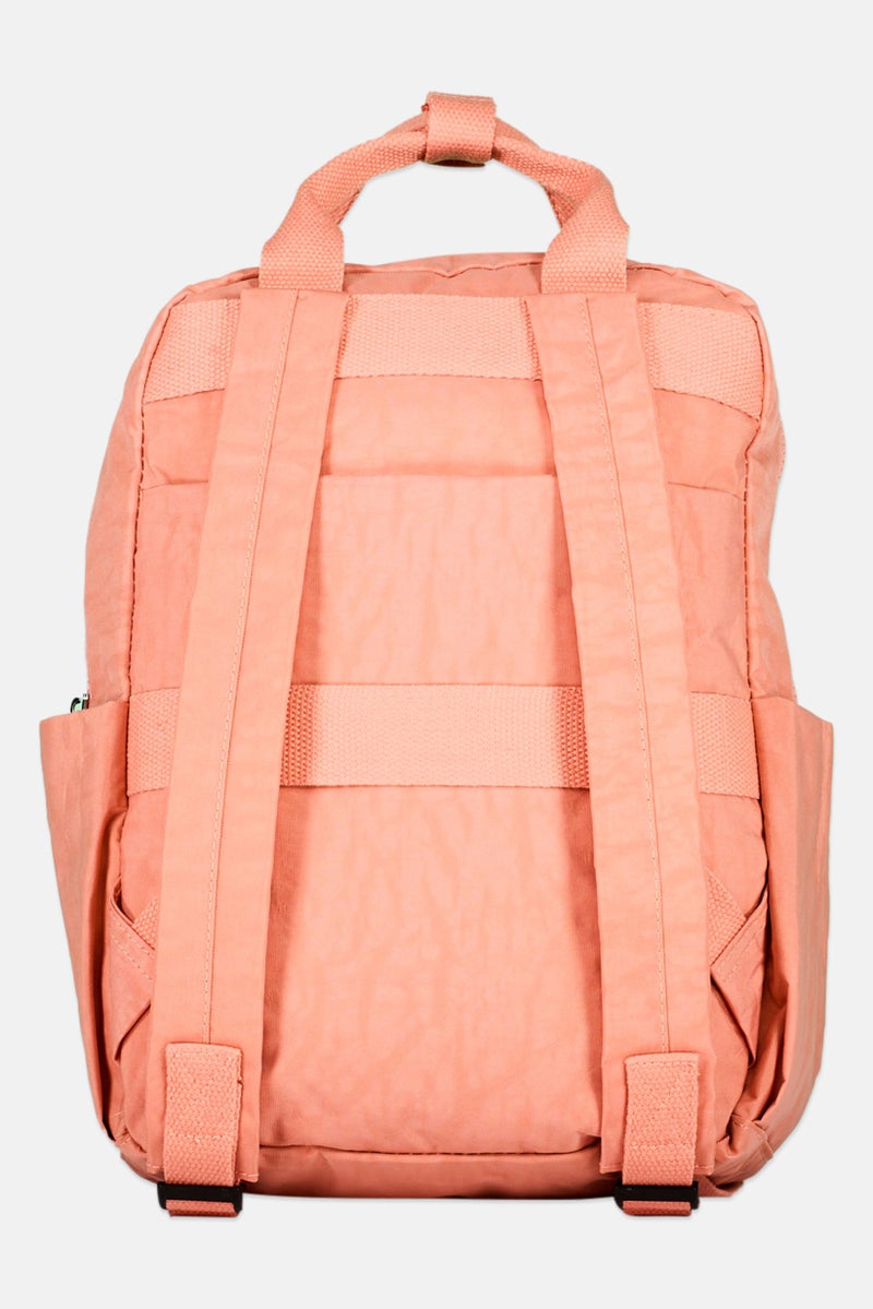 I Love Fashion Women Brand Logo Backpack 35 H x 26 L x 12 W cm, Peach  - Image 2