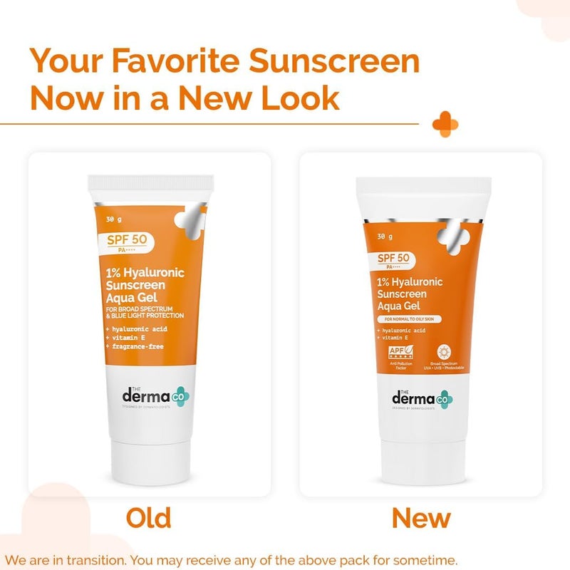 The Derma Co 1% Hyaluronic Sunscreen Aqua Gel SPF 50 - Image 3