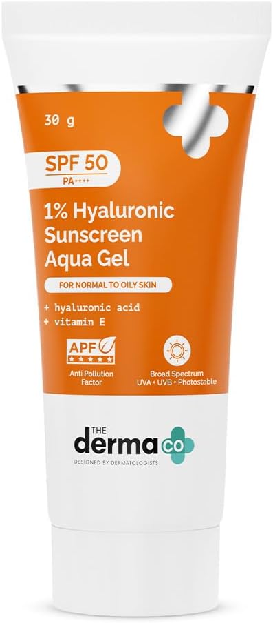 The Derma Co 1% Hyaluronic Sunscreen Aqua Gel SPF 50 - Image 1