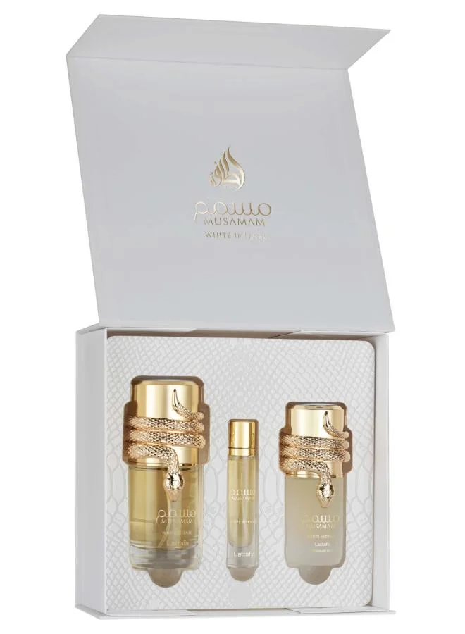 Lattafa  Lattafa MUSAMAM WHITE INTENSE 100 ML + 12 ML+ HAIRMIST for Women | Best Price UAE