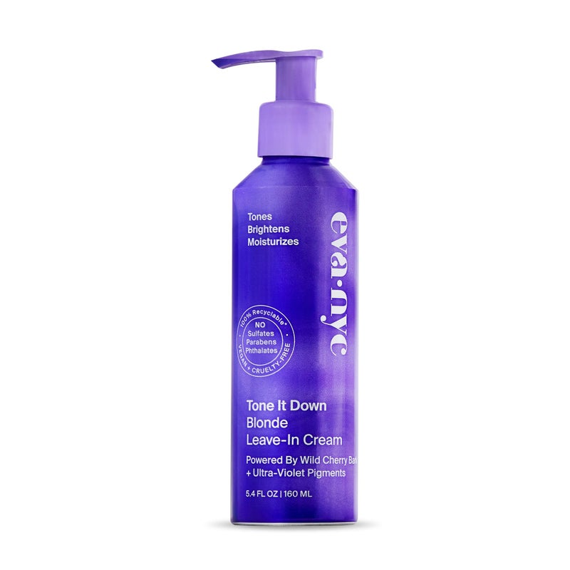 Eva NYC EVANYC Leave-In Hair Cream for Blonde Hair, 5.4 Fl Oz - Leave In Conditioner Helps Eliminate Brassy Yellow Tones, No-Rinse Toner - Image 1