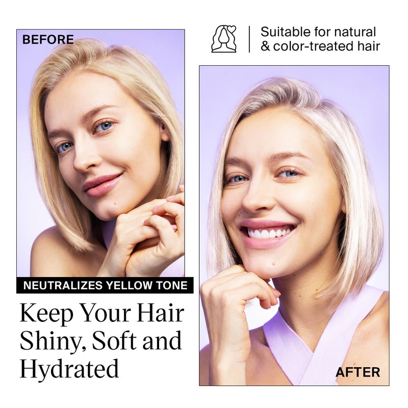 Eva NYC EVANYC Leave-In Hair Cream for Blonde Hair, 5.4 Fl Oz - Leave In Conditioner Helps Eliminate Brassy Yellow Tones, No-Rinse Toner - Image 4