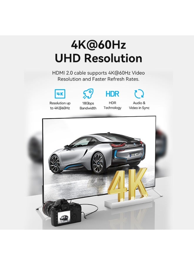 VENTION HDMI-D Male to HDMI-A Male 4K HD Cable Black Model - Image 3