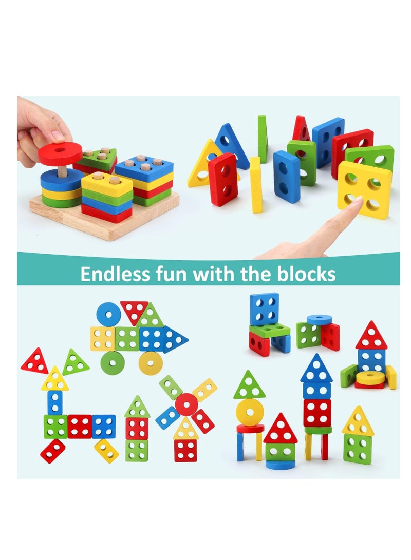 general Montessori Toys for 2 Year Old Boys Girls, 6PCS Kids Wooden Toys, Baby Boy Toys 3-6 Year Old, Preschool Educational Learning Toy for Kids Ages 3 4 5 6+, Birthday Gifts - Image 4