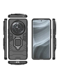 STAUD OPPO Realme 12Pro Plus/12Pro Case Cover with Ring Kickstand Stand Back Protective Hybrid Heavy Duty Armor Dual Layer Shockproof Anti-Scratch Back Cover Protector Comfortable Touch Phone Accessory  - Image 4