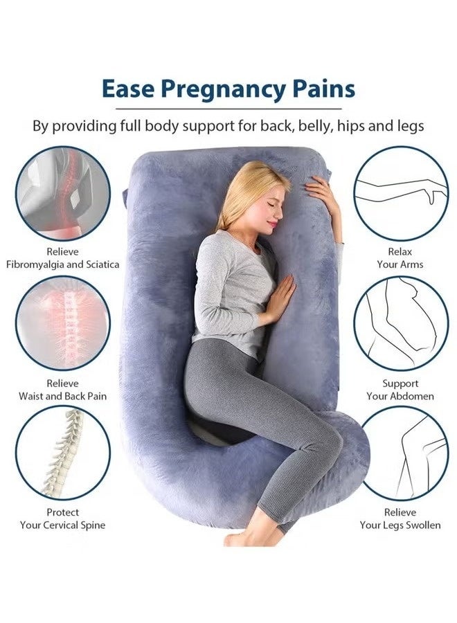 Pregnancy Pillows for Sleeping, U Shaped Full Body Maternity Pillow with Removable Cover, Support for Back, Legs, Belly for Pregnant Women, Pregnancy Pillow for Women - Image 2