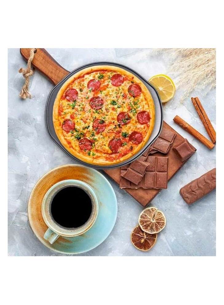 40cm Pizza Pan, Non-Stick Pan, Heavy Duty Aluminized Steel Pizza Pan, Lasts Great and Safe for Dishwasher, Grey, New for Baking Pizza, Toasting and More - Image 2