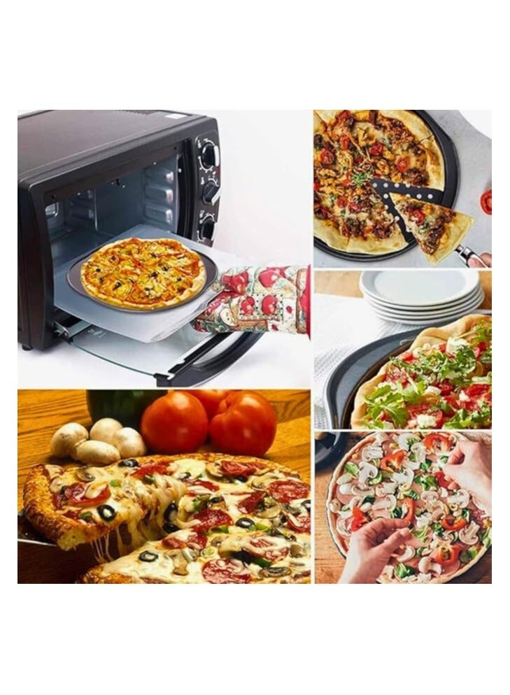 40cm Pizza Pan, Non-Stick Pan, Heavy Duty Aluminized Steel Pizza Pan, Lasts Great and Safe for Dishwasher, Grey, New for Baking Pizza, Toasting and More - Image 3