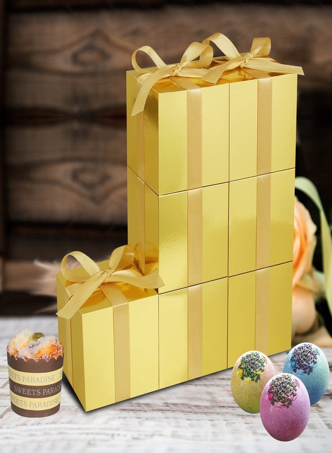 DOYIDE 100 Pack Small Gift Boxes, 3x3x3 Inches Favor Boxes Gold Paper Gift Boxes with Lids for Presents, Crafting, Cupcake Boxes, Gifts, Candy Boxes for Wedding Party Bridal Shower Baby Shower Favors - Image 2