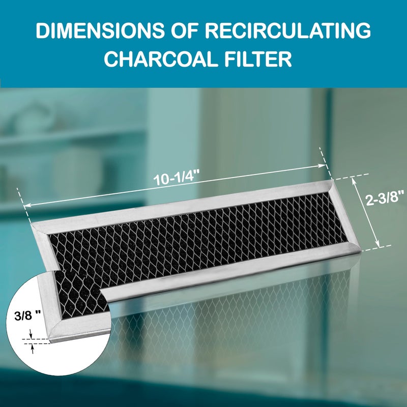 Omaeon GE WB02X11550, JX81L, Frigidaire 5304464577 Microwave Recirculating Charcoal Filter Compatible with GE, Hotpoint (4-Pack) - Image 2