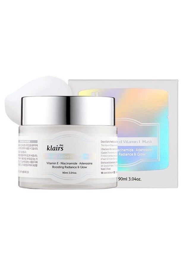 DearKlairs ] Freshly Juiced Vitamin E Mask, Moisturizer, Boost the Effect Vitamin C, Niacinamide, Adenosine, 90ml, 3.04oz, vitamin c moisturizer, vitamin e cream, clear skin, antioxidant serum  - Image 1
