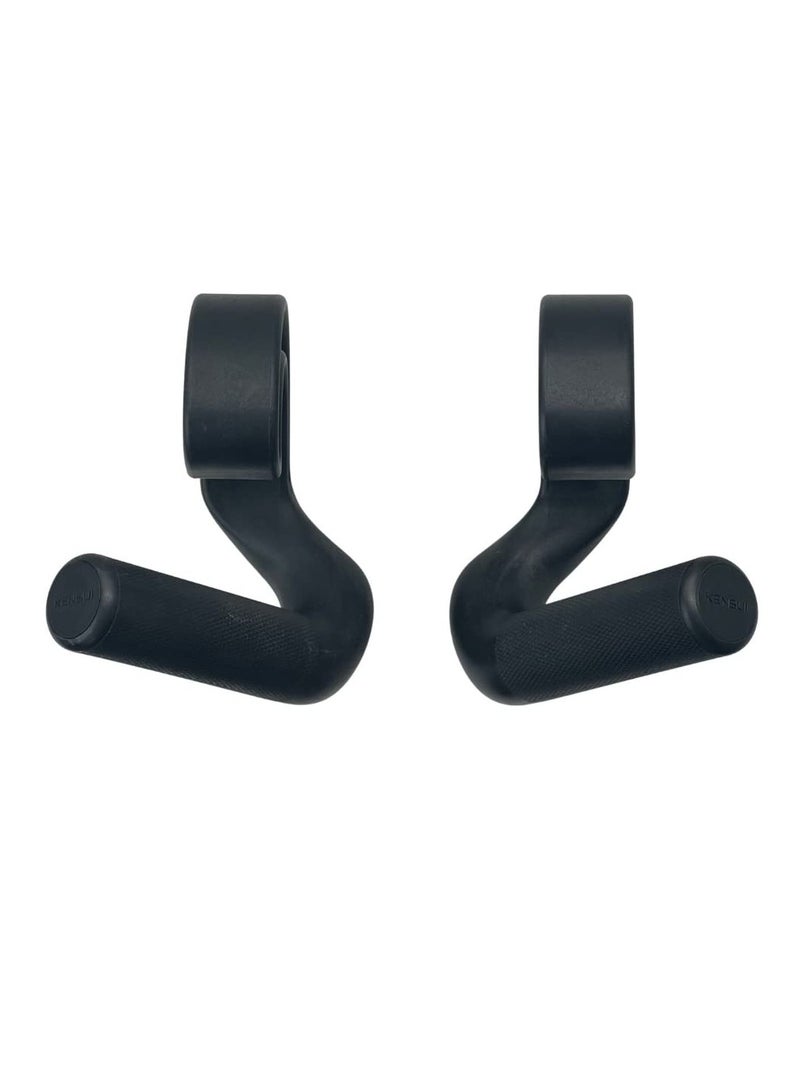 Generic Angled Grip Handle Attachment, 2 Pack Compact Pull Up Bar, Neutral Grip Handle Attachment for Pull-up Bars, Barbells and Resistance Bands, Multifunction Gym Accessories, Black  - Image 1