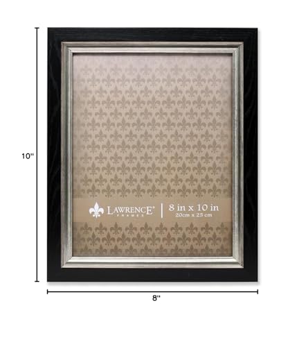 Lawrence Frames Black with Burnished Silver Composite Picture Frame  8 by 10-Inch - Image 4