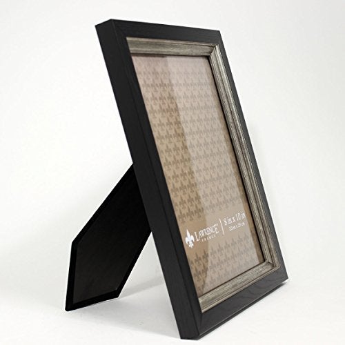 Lawrence Frames Black with Burnished Silver Composite Picture Frame  8 by 10-Inch - Image 2