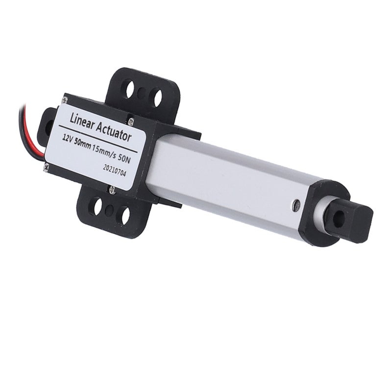 Electric Linear Actuator 50mm Stroke 12V DC - Powder Metallurgy Aluminum Alloy Fuselage Internal Limit Switch for Outdoor Use - Image 1