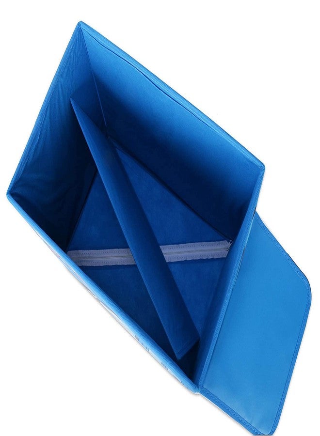 4AJ BAZAAR Foldable Storage and Toy Box - Stool Bus Shaped (Blue) - Image 3