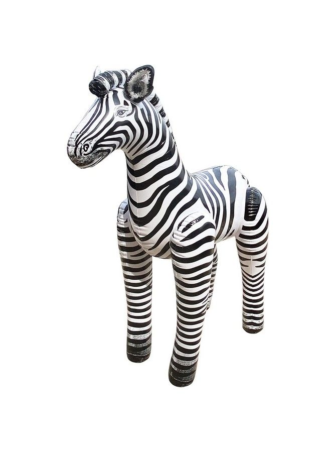 Jet Creations حيوان زيبرا قابل للنفخ بطول 60 بوصة، تمثال واقف، هدايا ديكور ألعاب للعرض، أنزeb6 - Image 1