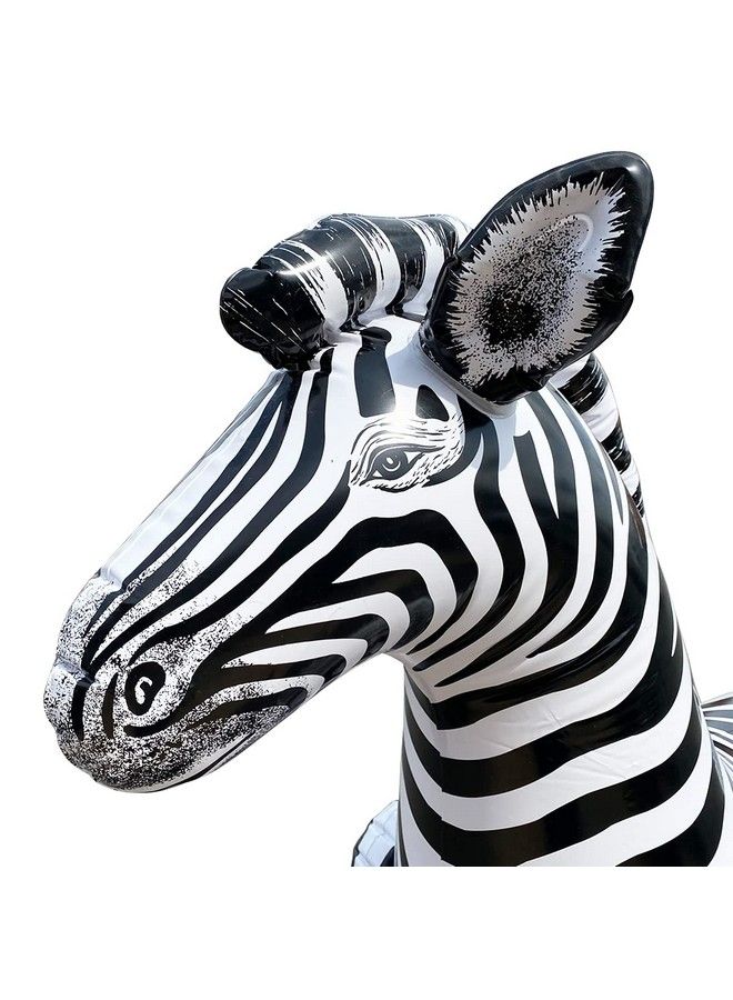 Jet Creations حيوان زيبرا قابل للنفخ بطول 60 بوصة، تمثال واقف، هدايا ديكور ألعاب للعرض، أنزeb6 - Image 3