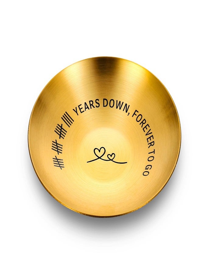 KINMES 19th Anniversary Wedding Gifts: Bronze Gifts for Him & Her, 4'' Ring Holder Dish Jewelry Tray - Image 1