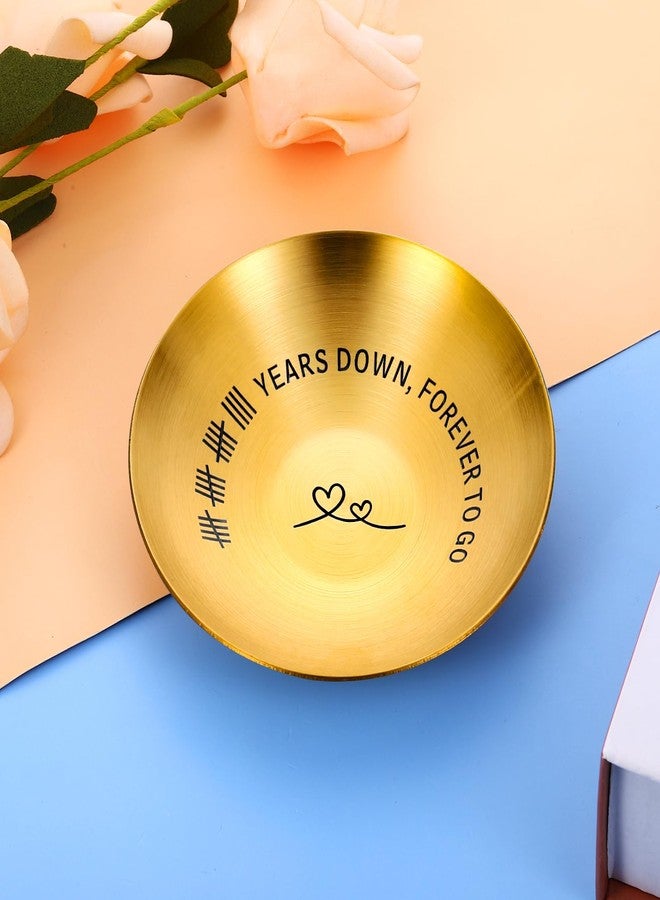 KINMES 19th Anniversary Wedding Gifts: Bronze Gifts for Him & Her, 4'' Ring Holder Dish Jewelry Tray - Image 5