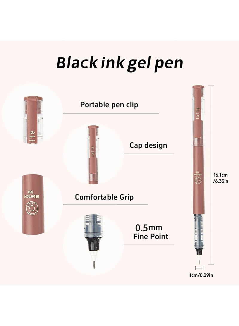 Generic 6-Pack Straight Liquid Ballpoint Pens, Quick-dry And No Bleeding Black Ink Rollerball Pens With 0.5mm Fine Point for Writing, Office, and School Stationery Supplies,Great Gift for Back to School & Office Workers  - Image 3