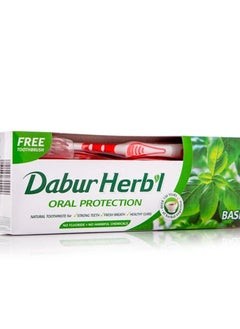 Dabur Basil Toothpaste with brush 150g  - Image 2