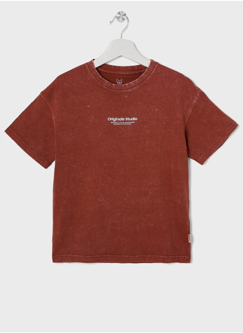 Jack & Jones Junior Kids Jorvesterbro Wash Crew Neck T-Shirt