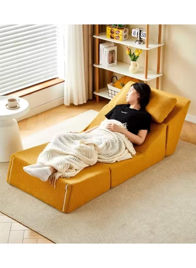 Plush Sherpa Folding Floor Sofa Chair - Image 5