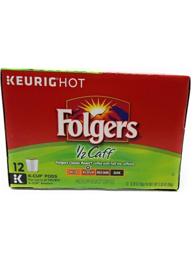 Folgers Half Caff Medium Roast Coffee K-Cup Pods - Image 1