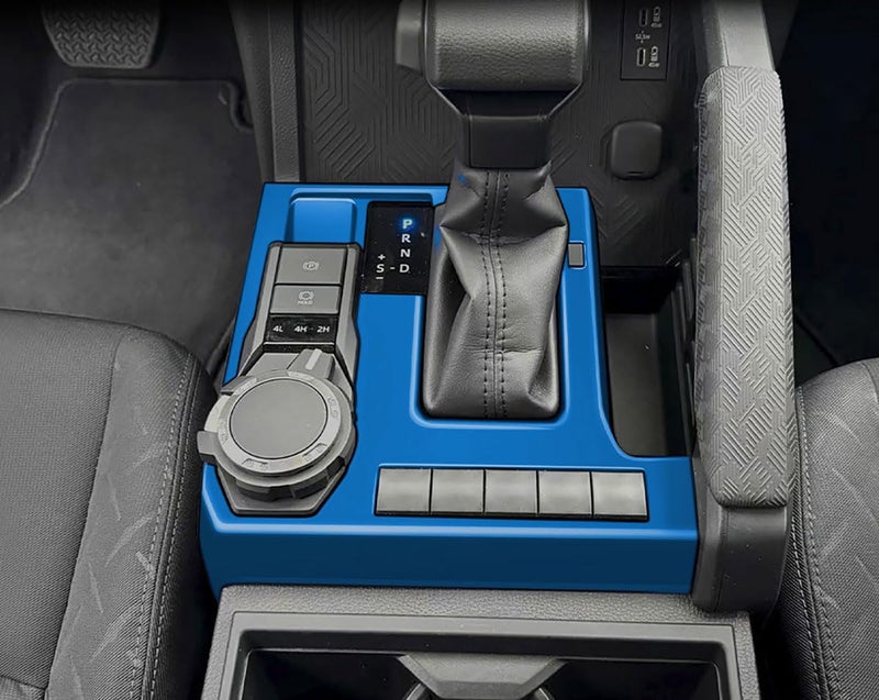 TUBAIZAI Car Accessories Compatible with Toyota Tacoma 2024 2025 2026 Center Console Gear Shift Panel Cover Interior Decoration Trims ABS 1PCBlue - Image 2