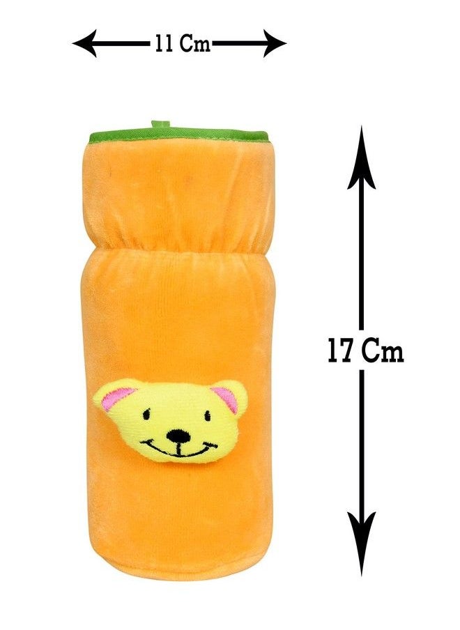 The Little Lookers - Bottle Cover For Philips Avent;Wide Neck Feeders Soft Plush Stretchable Baby Feeding Bottle Cover With Easy To Hold Strap (Blue Red & Yellow Wide Neck 240 330Ml;8 11Oz) - Image 1