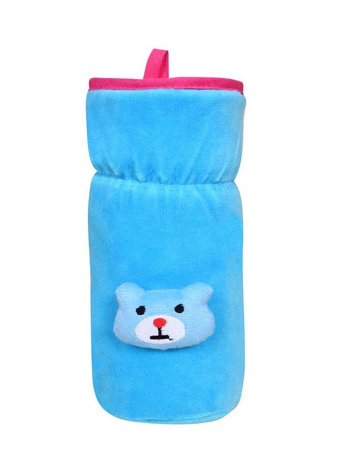 The Little Lookers - Bottle Cover For Philips Avent;Wide Neck Feeders Soft Plush Stretchable Baby Feeding Bottle Cover With Easy To Hold Strap (Blue Red & Yellow Wide Neck 240 330Ml;8 11Oz) - Image 1