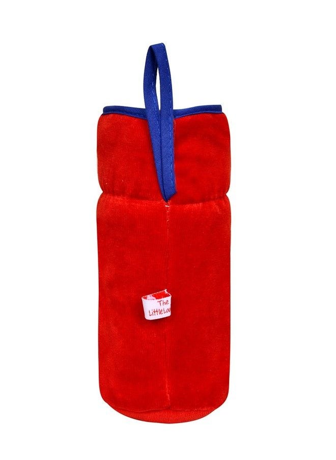 The Little Lookers - Bottle Cover For Philips Avent;Wide Neck Feeders Soft Plush Stretchable Baby Feeding Bottle Cover With Easy To Hold Strap (Blue Red & Yellow Wide Neck 240 330Ml;8 11Oz) - Image 1