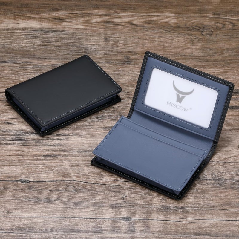 HISCOW Leather Business Card Case Holder for Men & Women, Italian Calfskin - Image 2