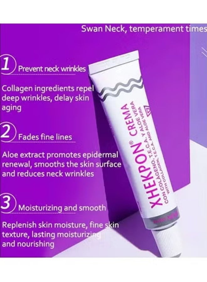 Xhekpon Cream 40ml For Face, Neck And Cleavage Skincare, With Hydrolized Collagen And Aloe Vera, Favours Skin Moisturization, Protection And Regeneration, Anti Aing Cream - Image 4