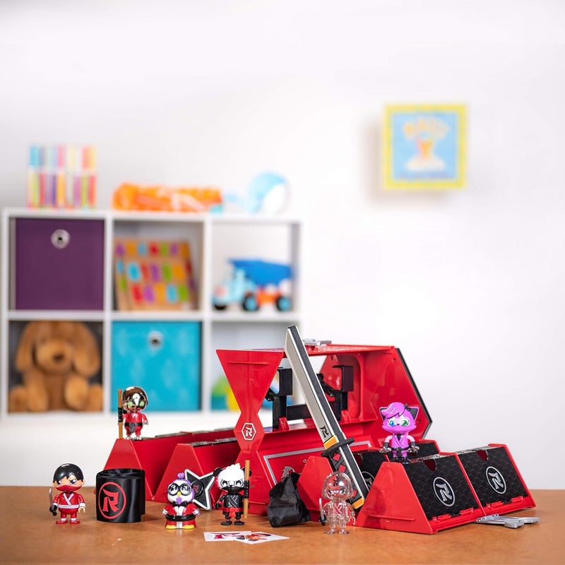Ryan's World 200773.002 Warrior Case with Exclusive Figures and Ninja Themed Toys, Multi - Image 5