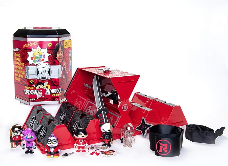 Ryan's World 200773.002 Warrior Case with Exclusive Figures and Ninja Themed Toys, Multi - Image 4