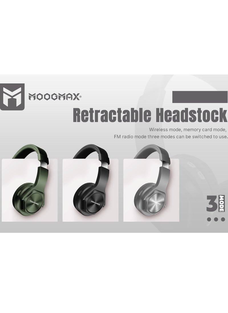 MOOGMAX - 2-In-1 Bluetooth wireless headphones and speaker able to be speaker and headphones/ Built-in microphone / with bass, stereo sound, and Hi-Res audio, control  buttons, and compatible with most devices. - Image 1