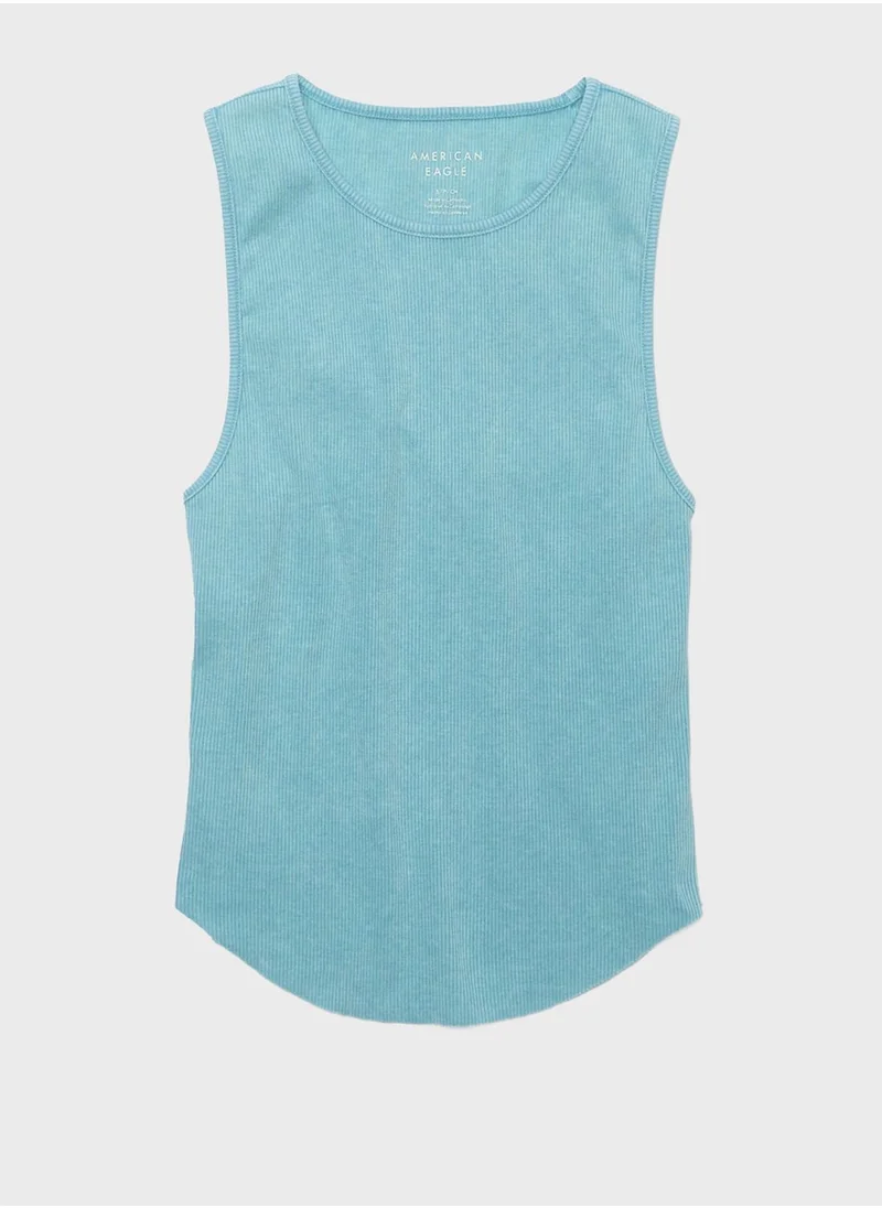 American Eagle Crew Neck Knitted Tank Top