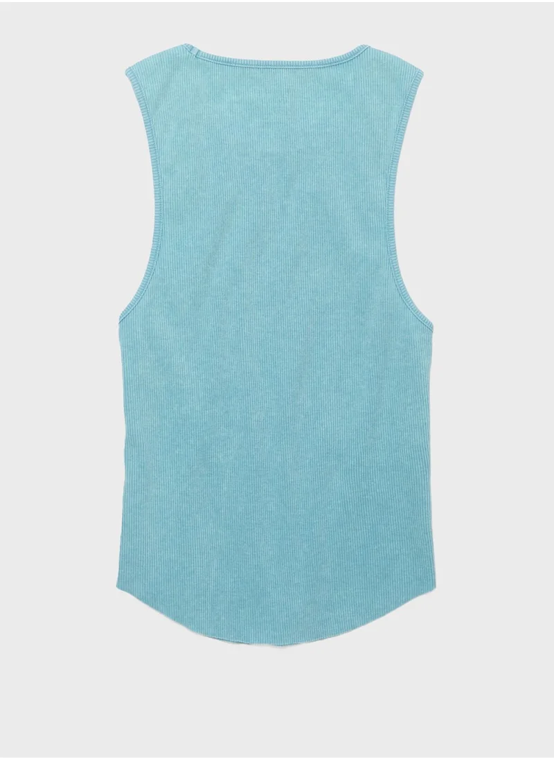 American Eagle Crew Neck Knitted Tank Top