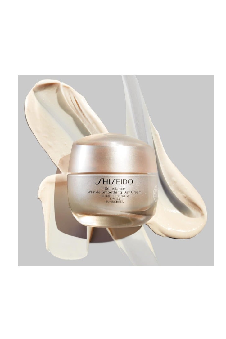 Shiseido Benefiance Wrinkle Smoothing Day Cream SPF 23, 50ML – Anti-Aging Moisturizer for Wrinkle Reduction and Skin Protection - Image 2